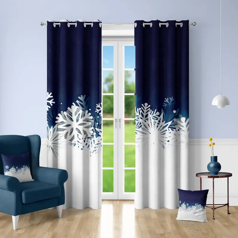 Christmas cozy décor curtains