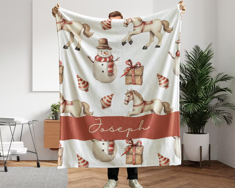 Christmas gift custom blanket