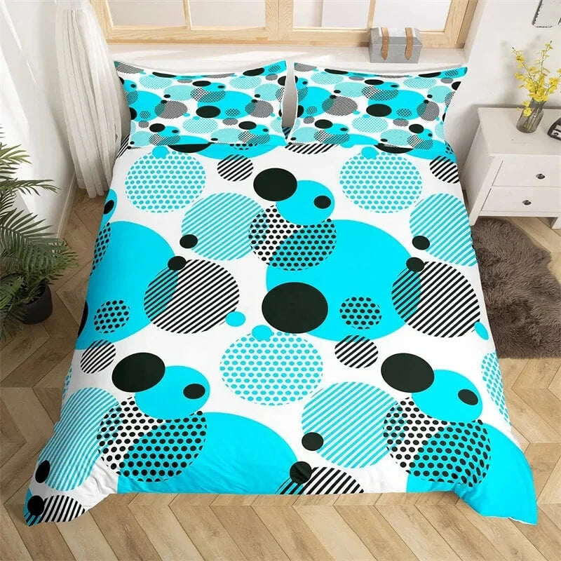 Polka dots bedding stylish bedroom