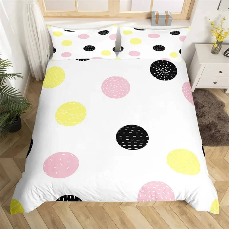 Polka dots duvet cover women bedroom