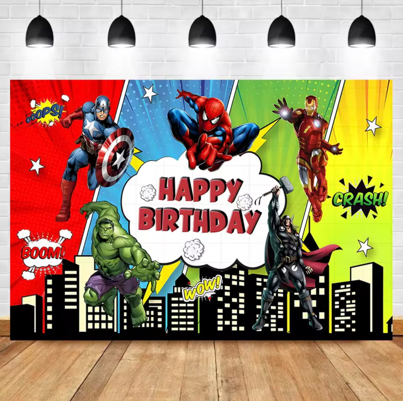 Colorful birthday backdrop