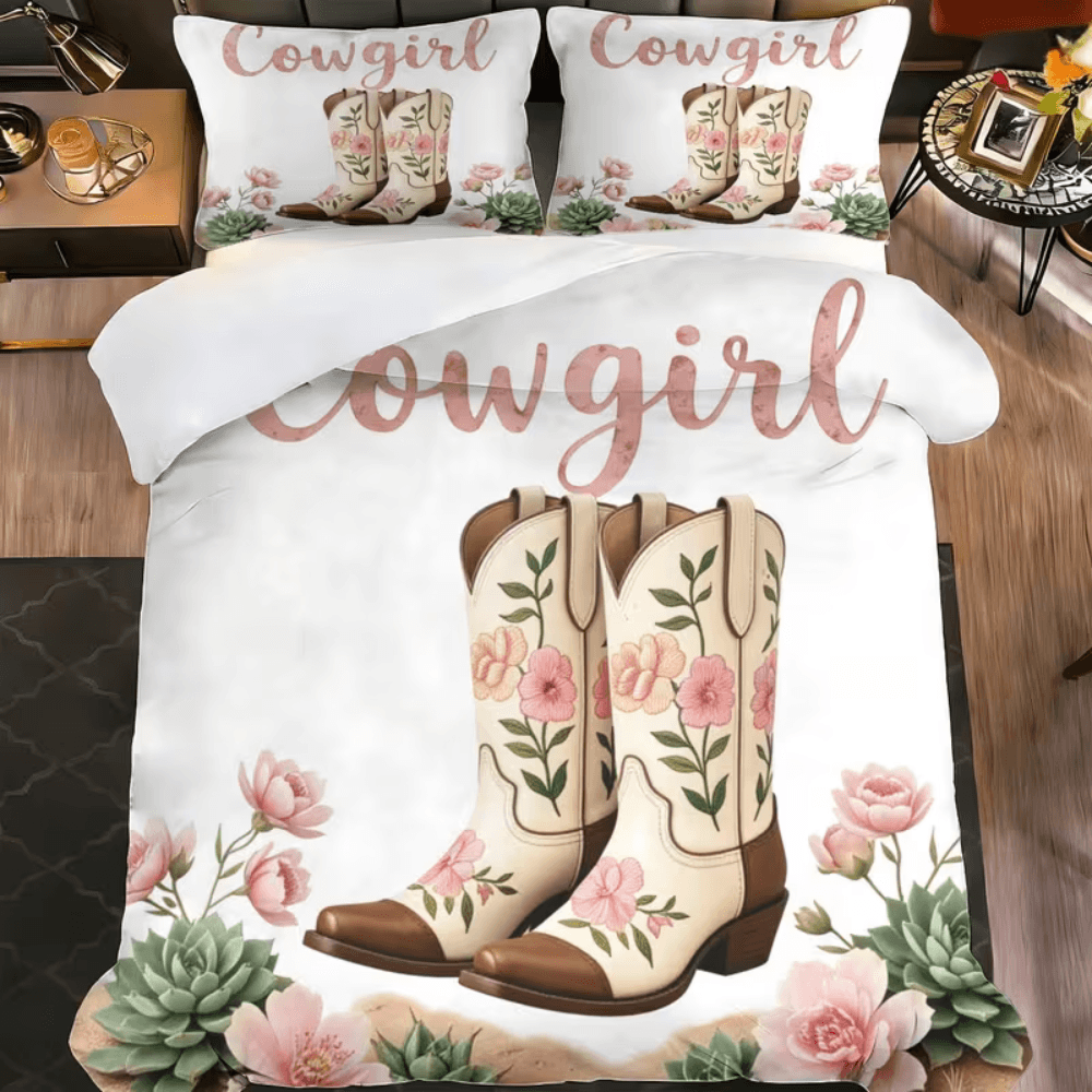 western cowgirl bedding close view