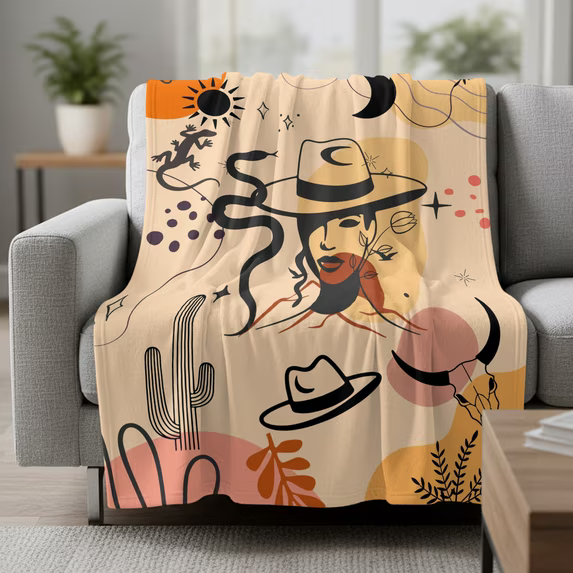 cowgirl blanket perfect gift for western lovers