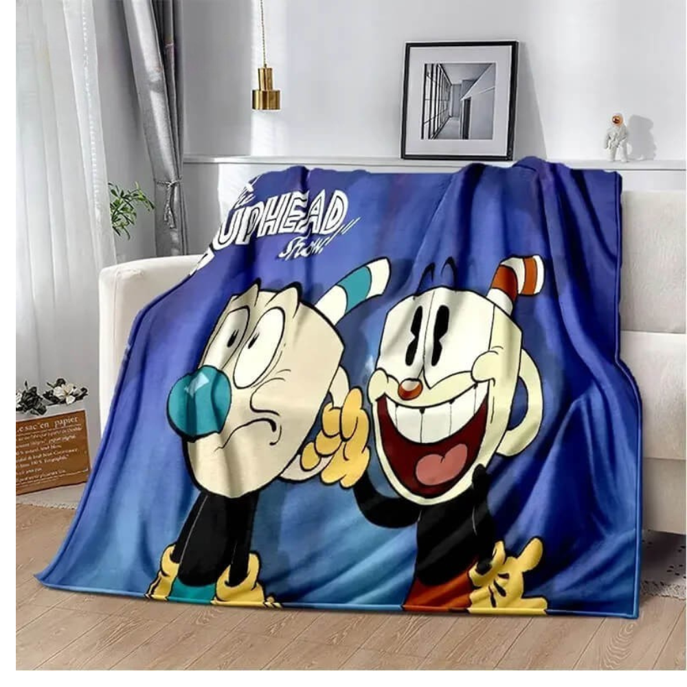 cartoon gaming blanket soft plush fabric
