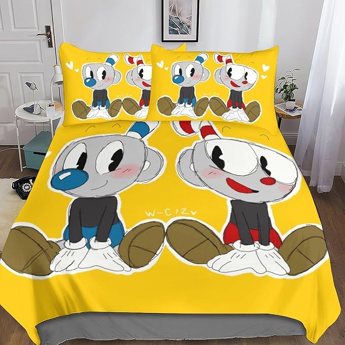 cuphead bedding king size
