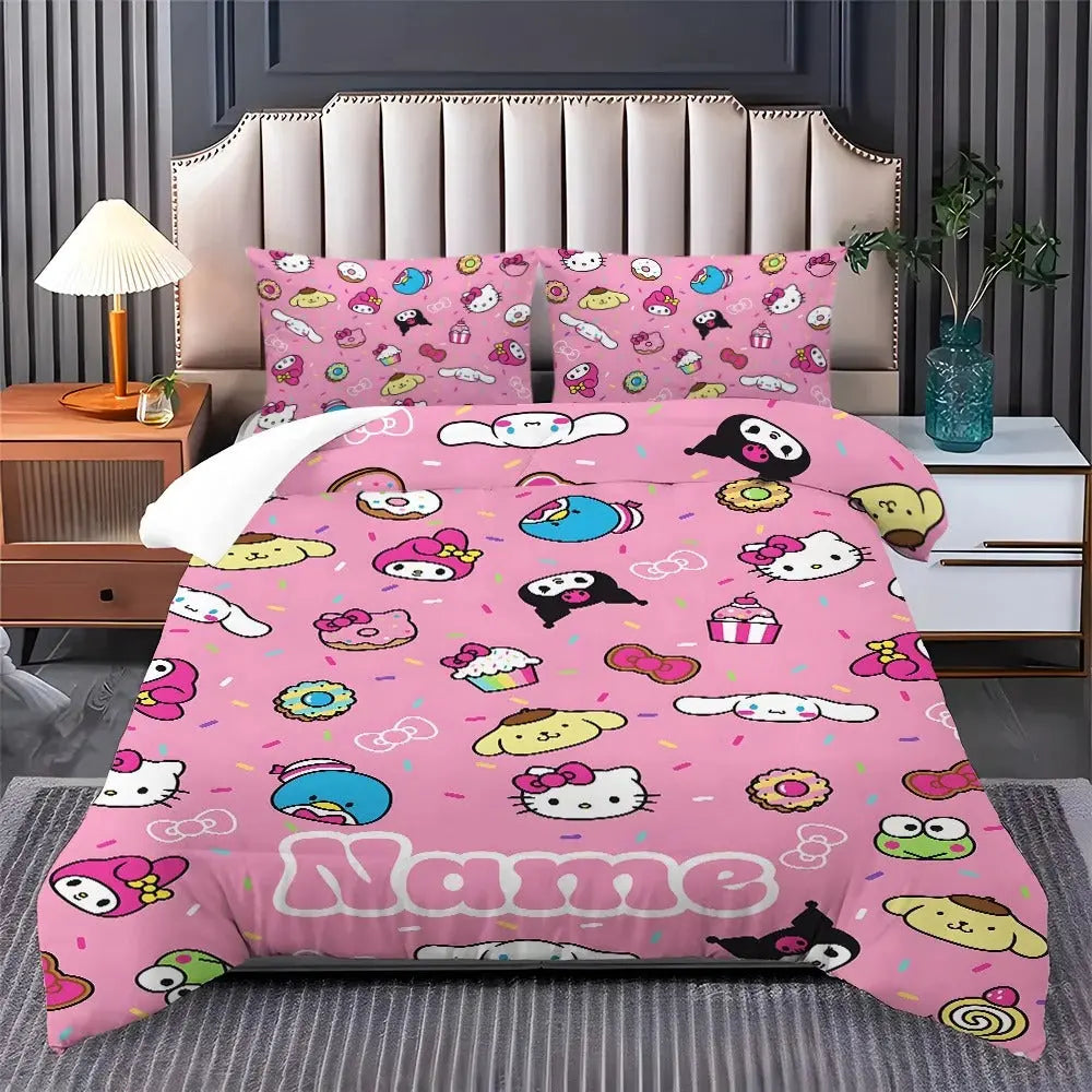 Custom Hello Kitty & Cinnamoroll Duvet Cover Zirconic