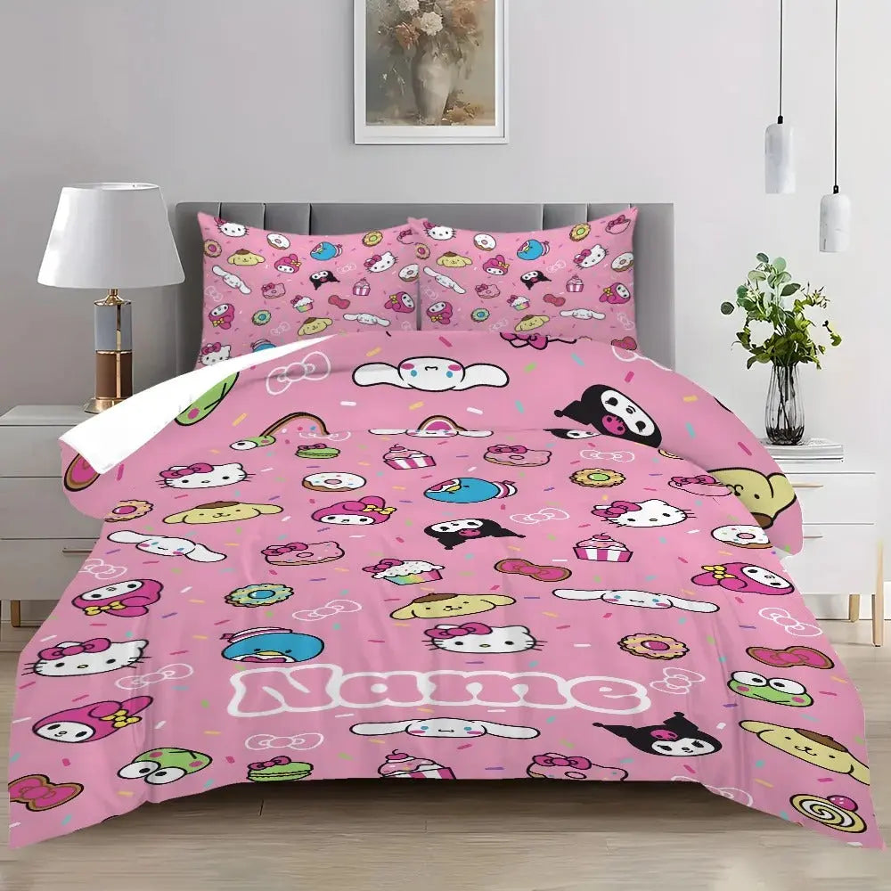 Custom Hello Kitty & Cinnamoroll Duvet Cover Zirconic