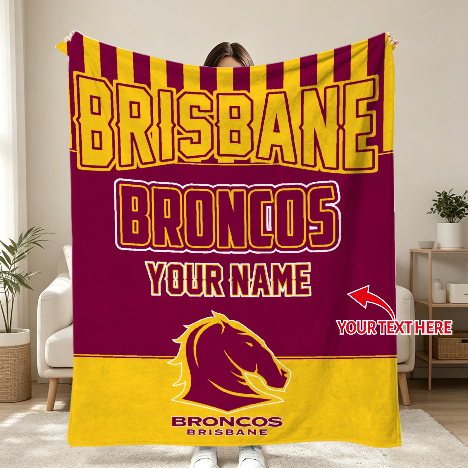 rugby fan blanket for couch and bed