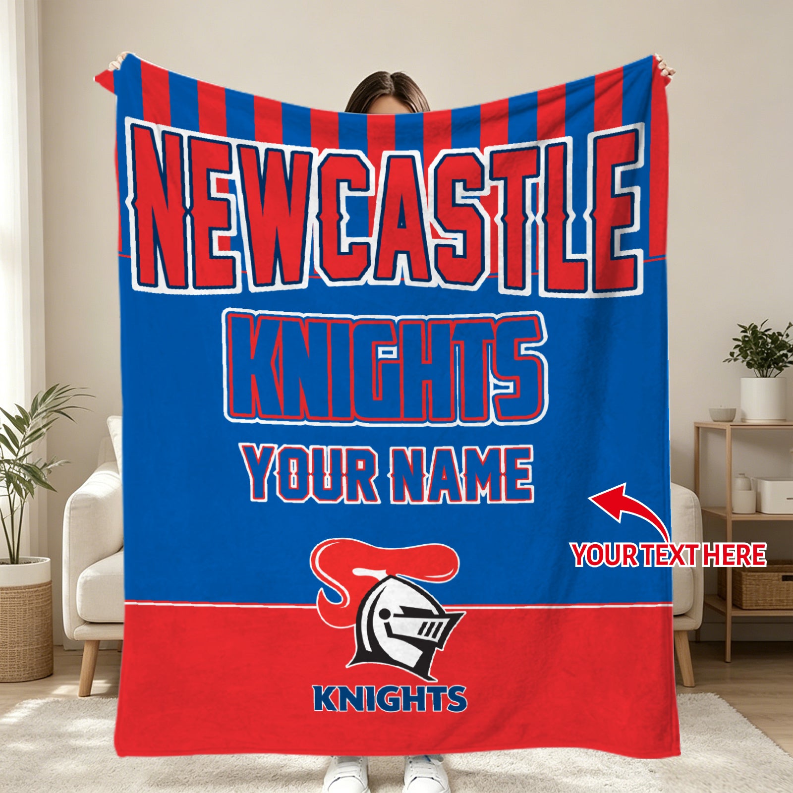personalized rugby blanket cozy plush fabric
