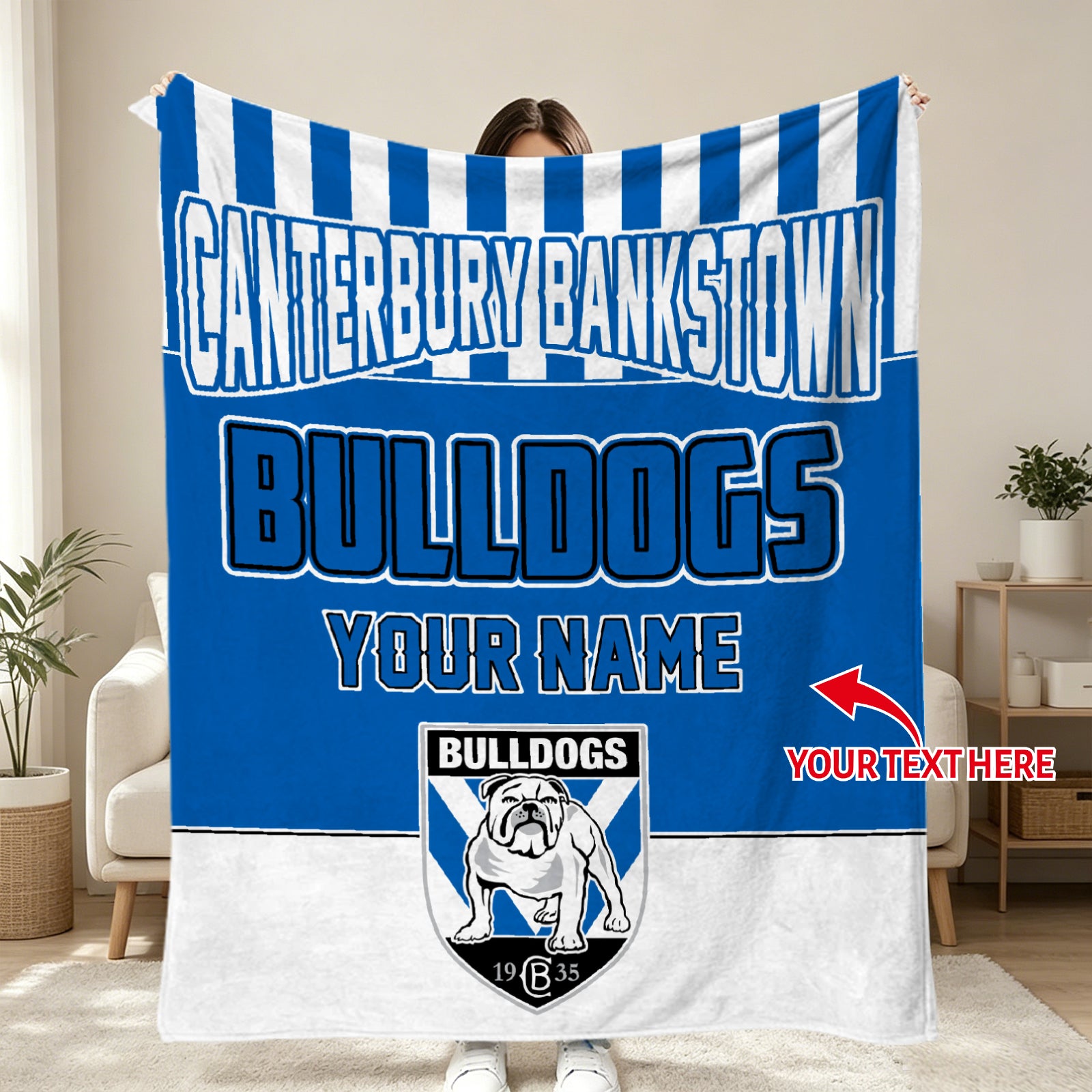 rugby throw blanket for game nights