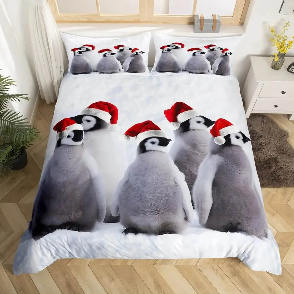 Cute animal bedding penguin design