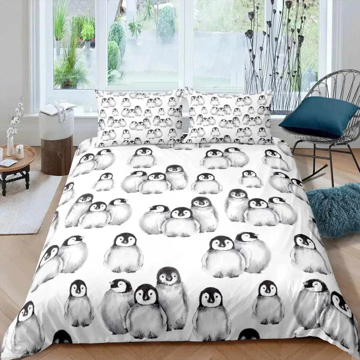 Penguin duvet cover smooth microfiber