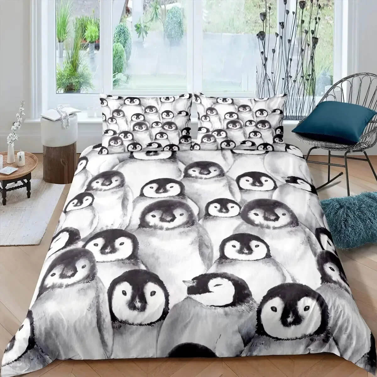 Cute animal bedding snow decor