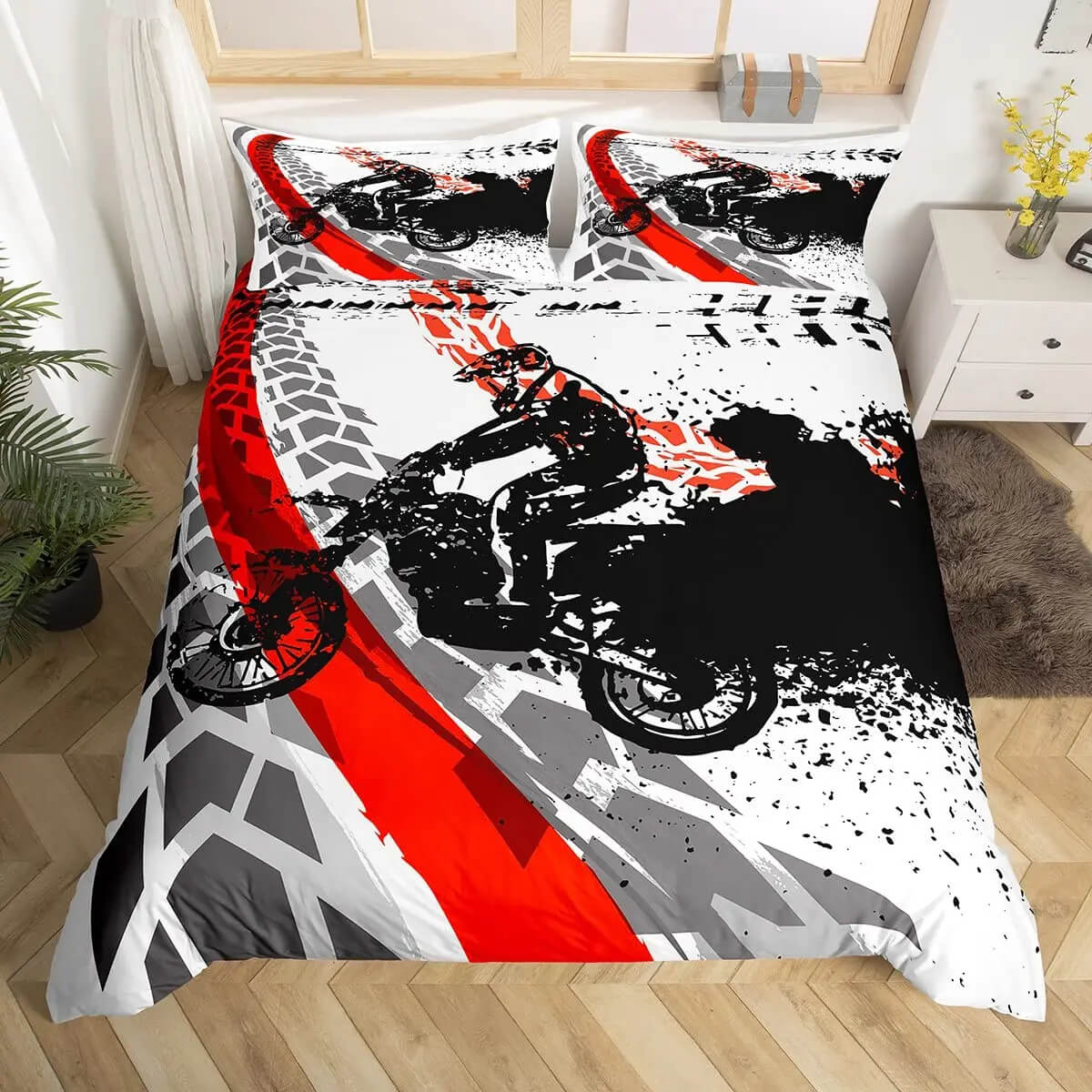 Motocross extreme sports bedding for boys