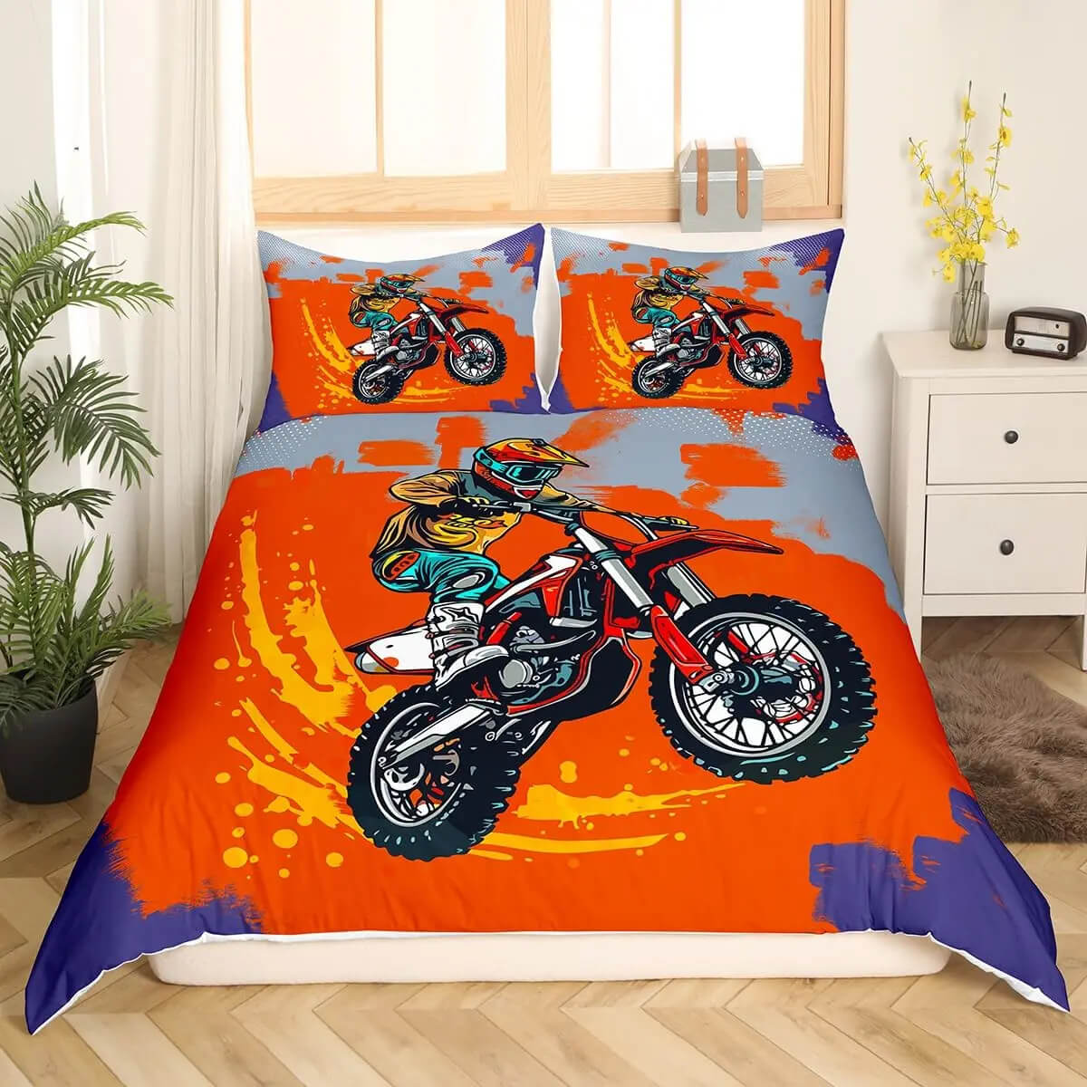 Dirt bike bed linen motocross style
