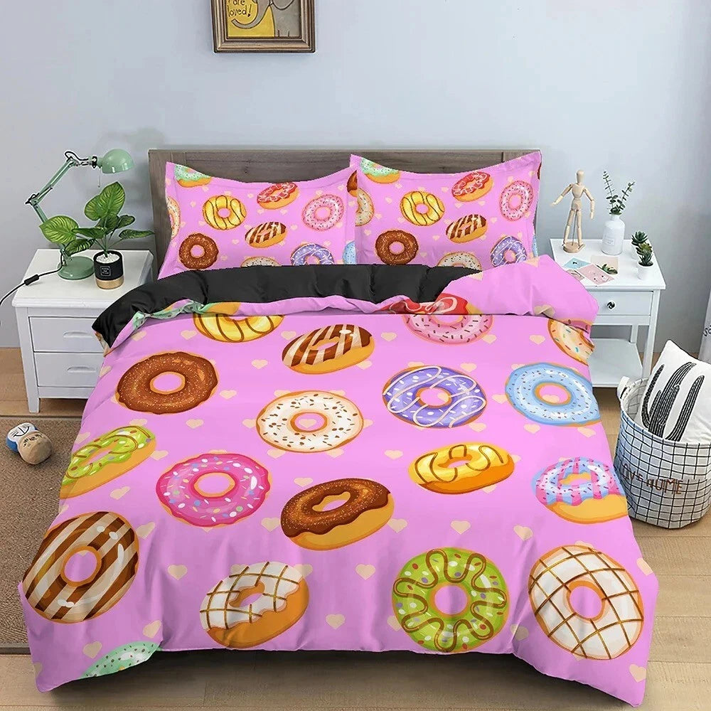 colorful dessert room bedding