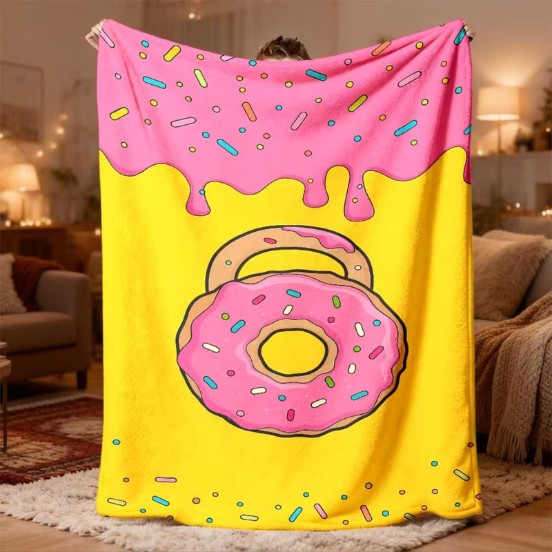 colorful donut blanket for bedroom decor