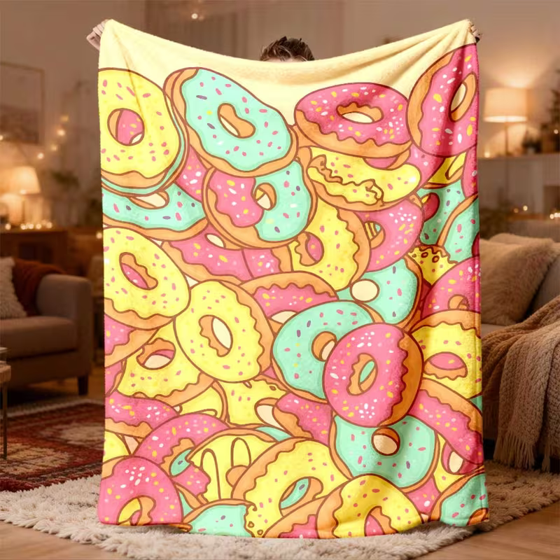 dessert throw blanket for teens and kids