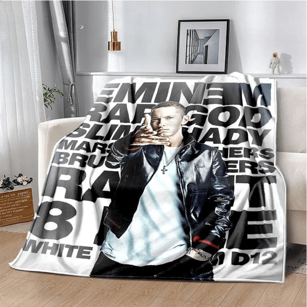 Eminem soft flannel rapper blanket for fans