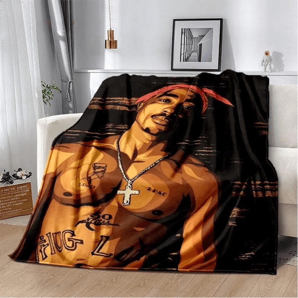 2Pac blanket HD print design