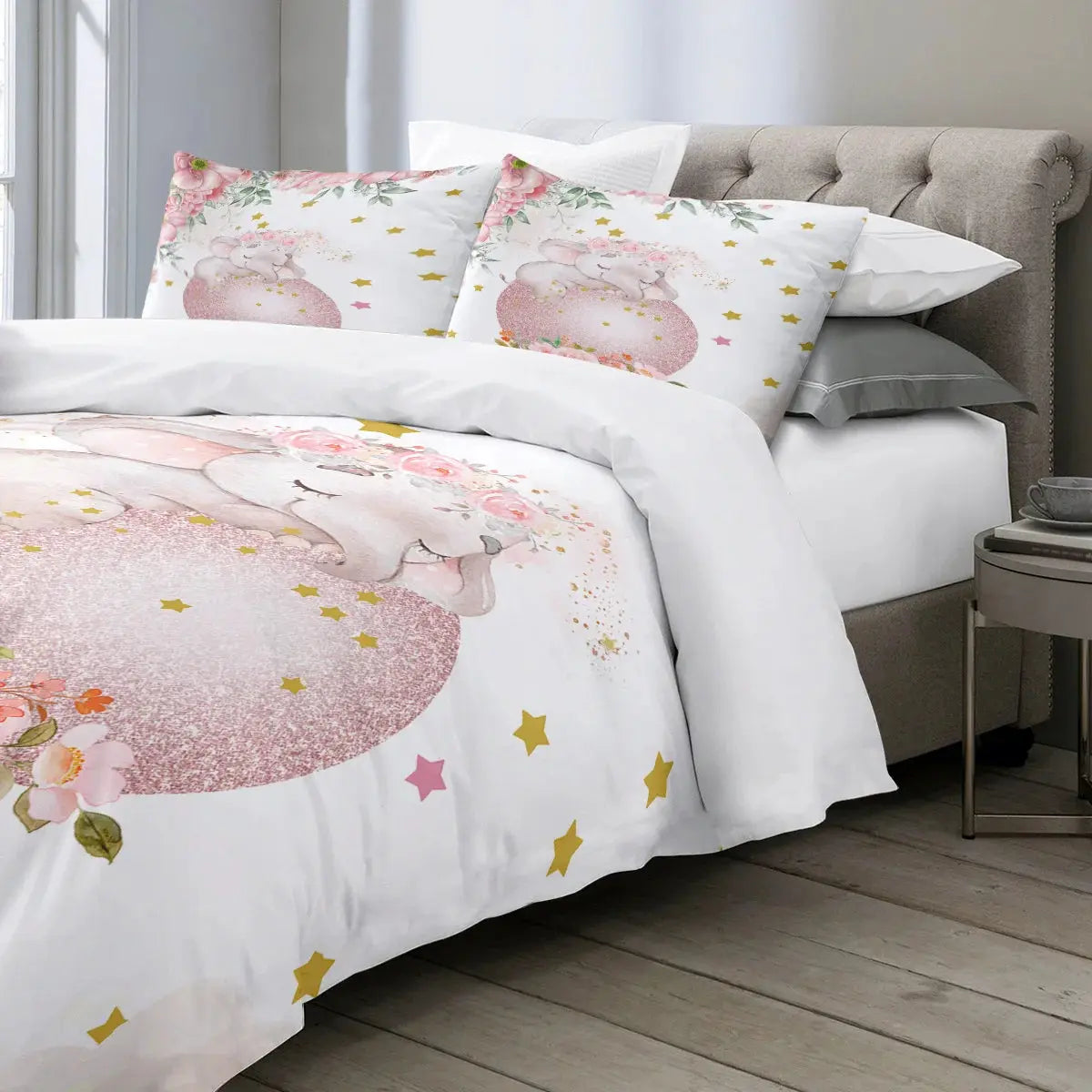 Floral Elephant Duvet Cover My Store