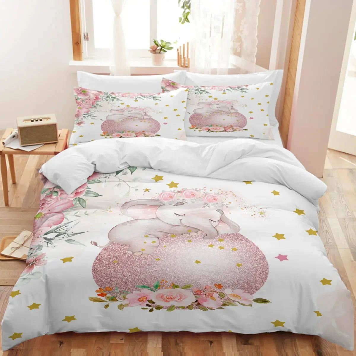 Floral Elephant Duvet Cover My Store