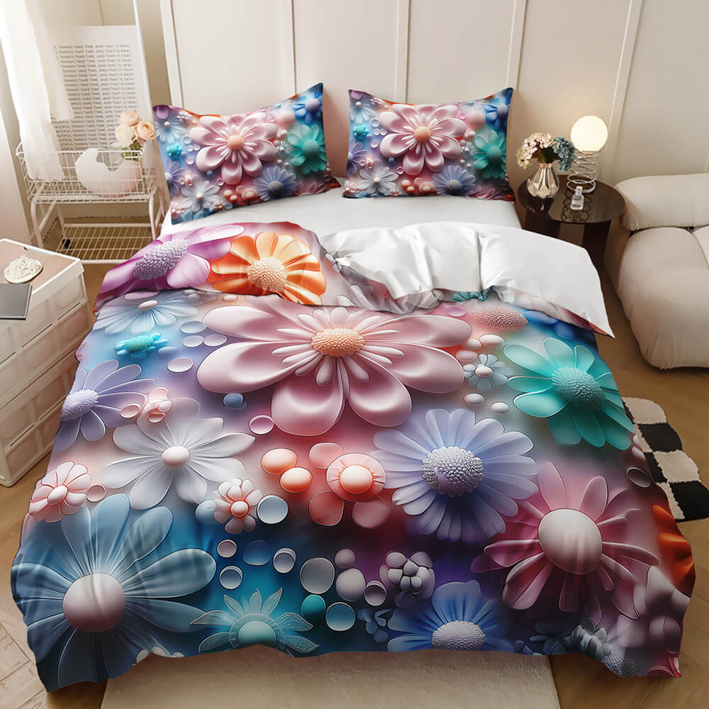 foliage floral quilt cover bedroom decor