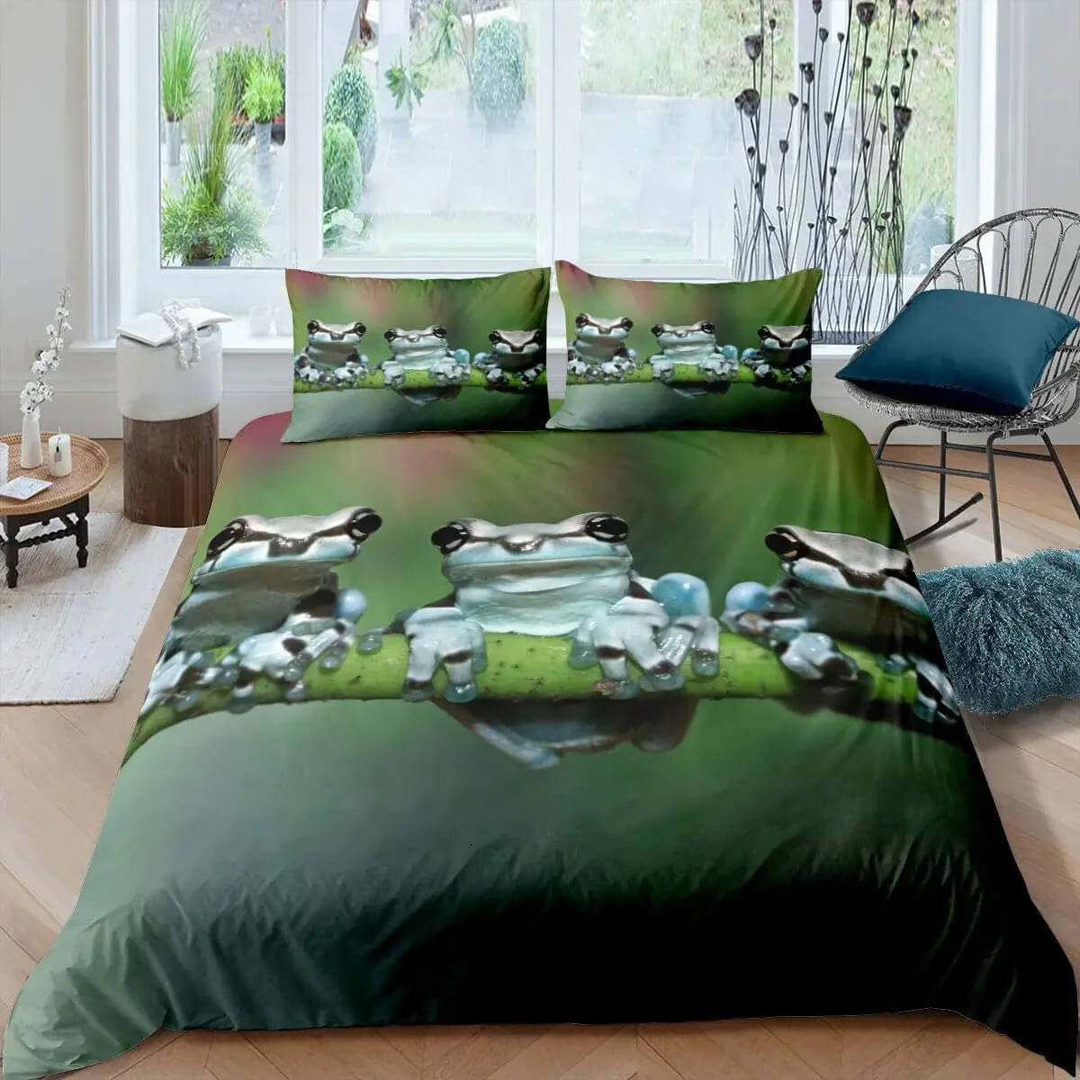 Cartoon frog bedding set for kids