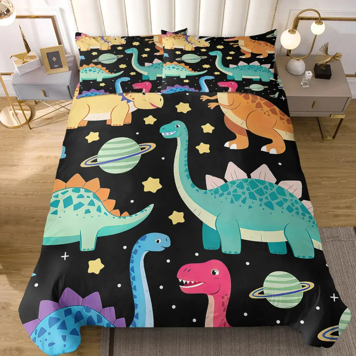 Galaxy Dinosaurs Duvet Cover My Store