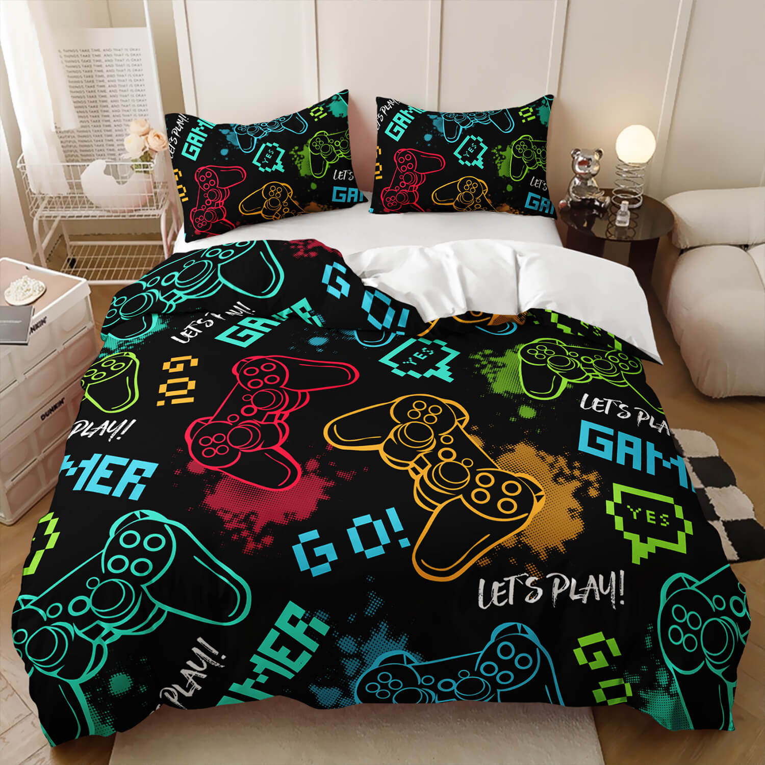 Gamer bedroom décor bedding