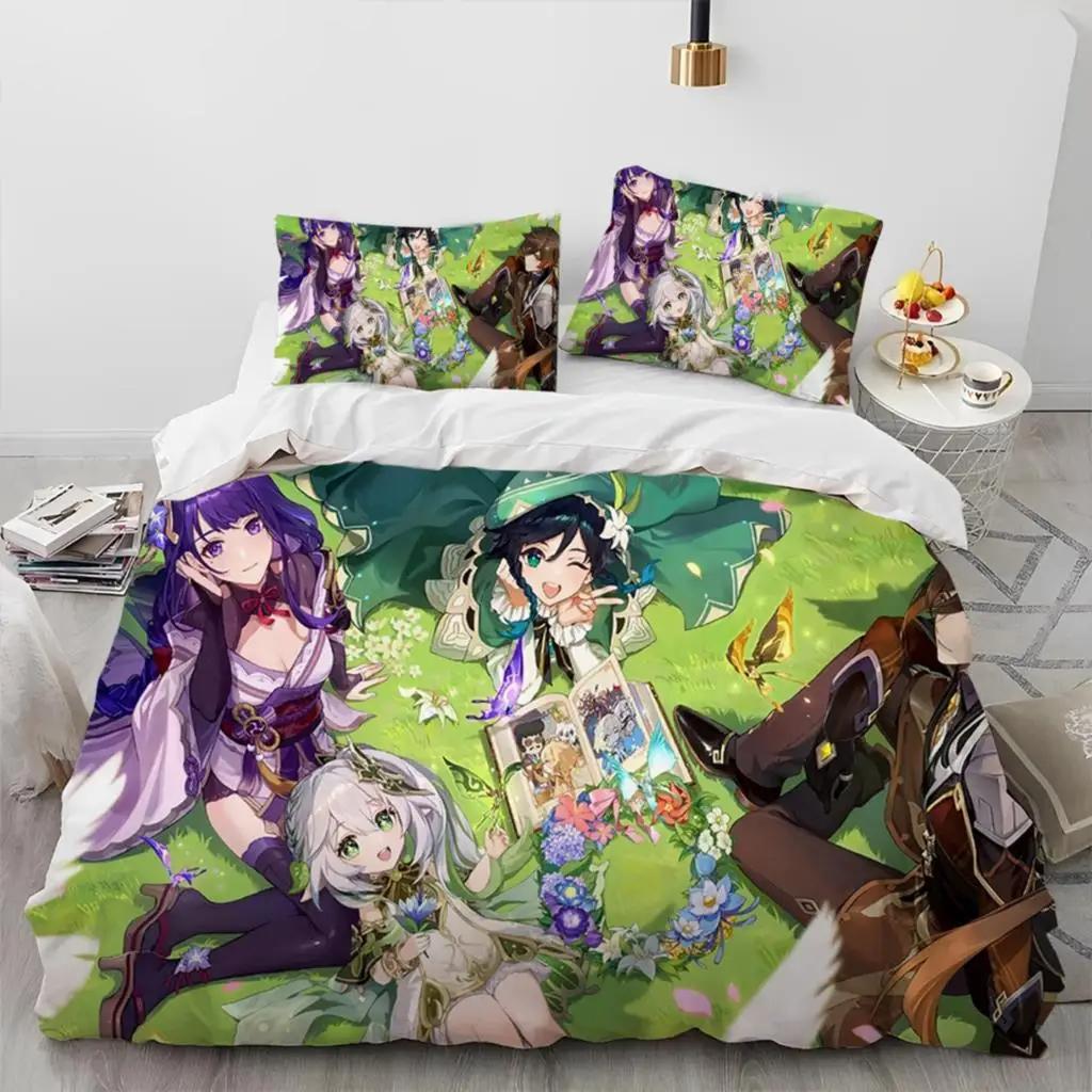 Klee & Keqing Anime gaming quilt cover set