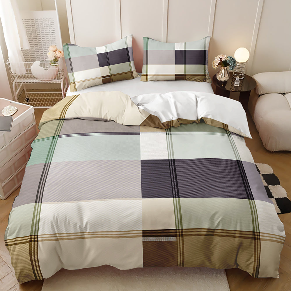 Modern geometric duvet cover set