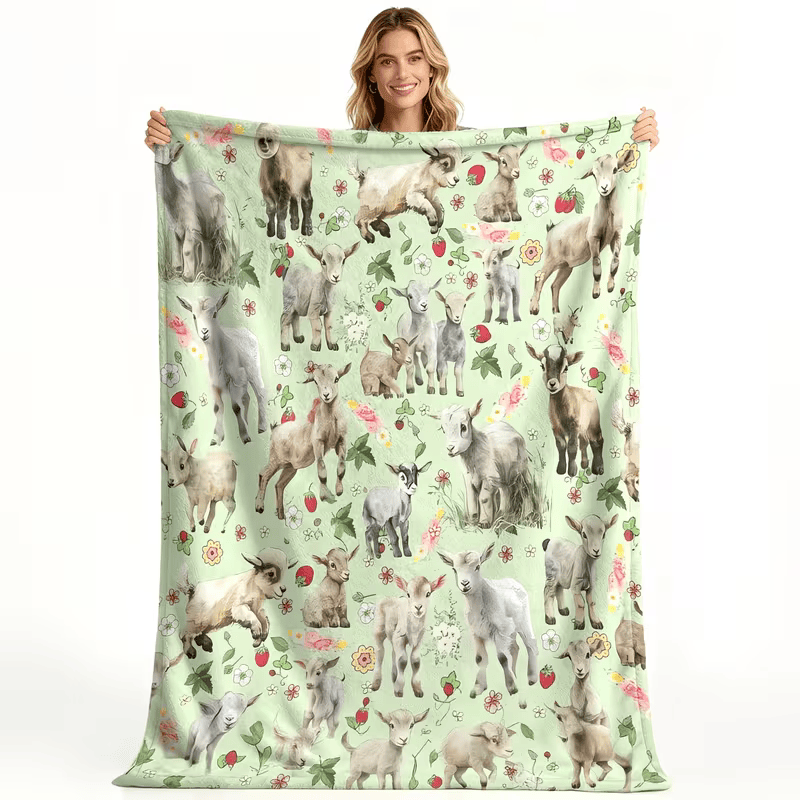 rustic farm animal throw blanket