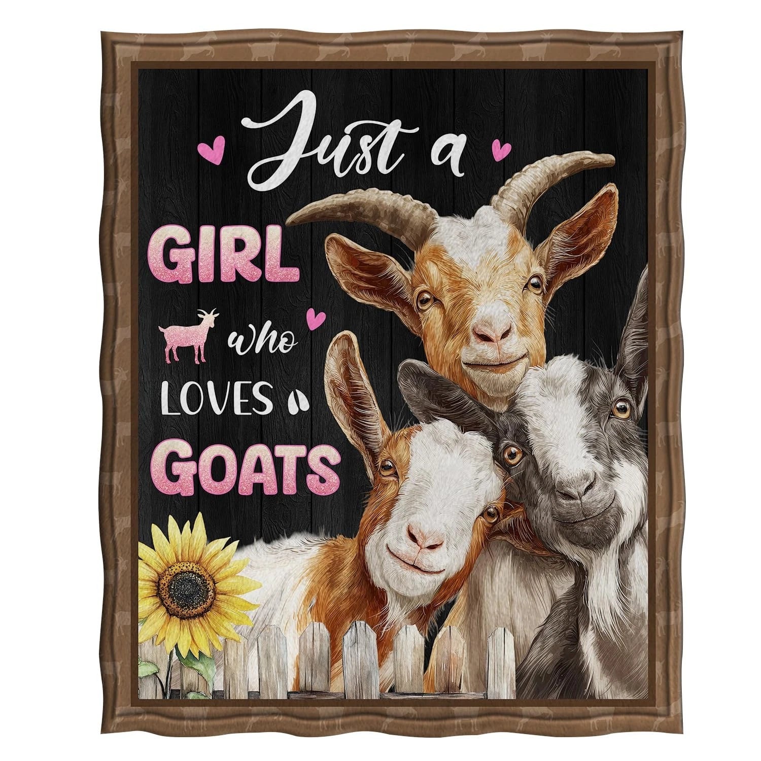 soft flannel goat blanket gift