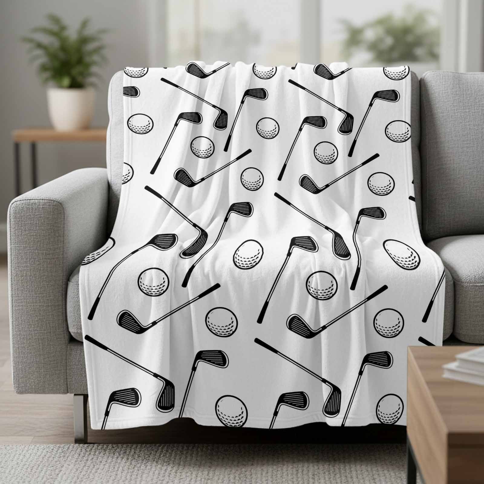 warm cozy golf blanket for sofa