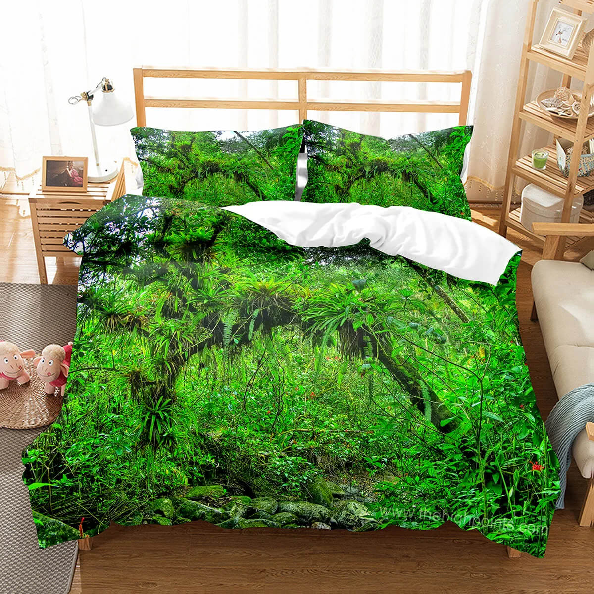 Forest landscape bedding cozy style