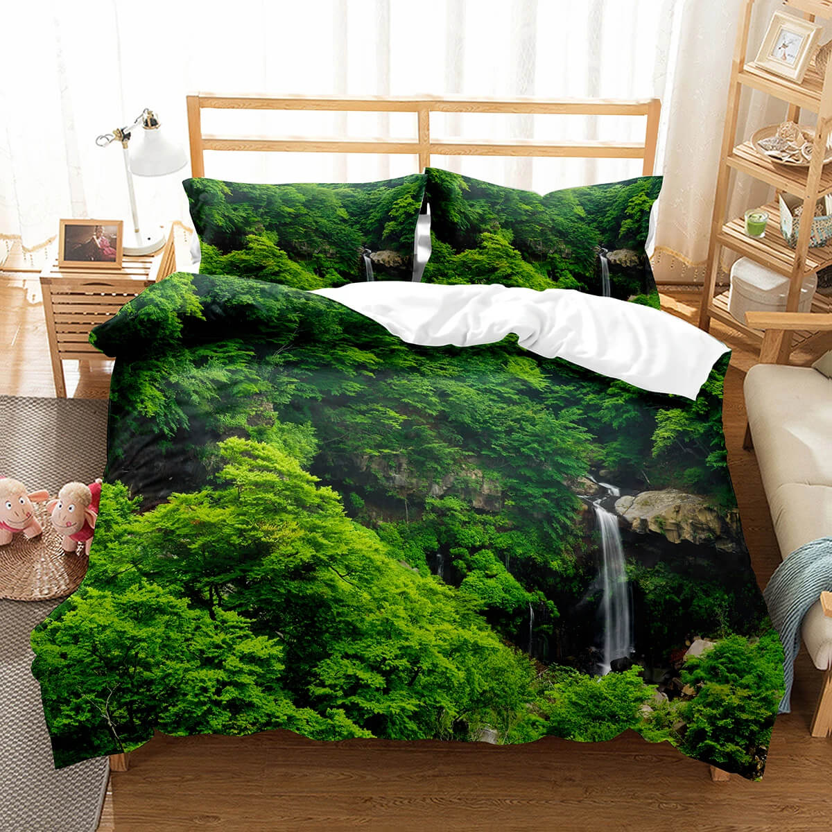 Jungle forest bedding modern bedroom