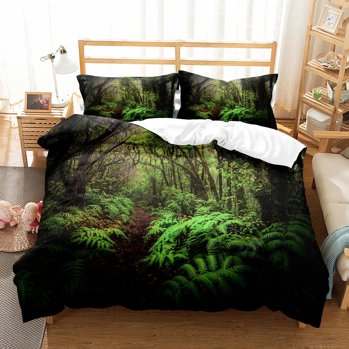 Jungle forest bedding modern bedroom