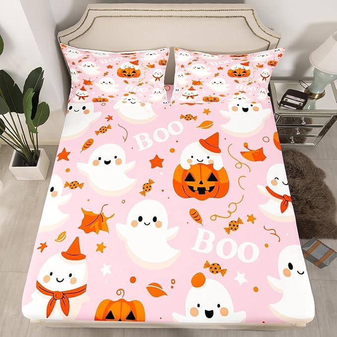 Halloween Quilt Cover for Kids – Ghosts, Pumpkins & Fun