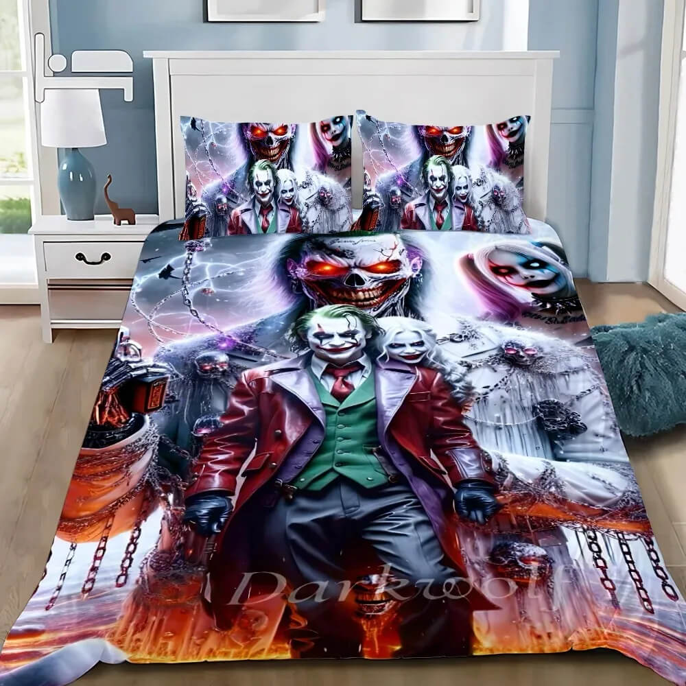 Bold Harley Quinn Joker bedding design