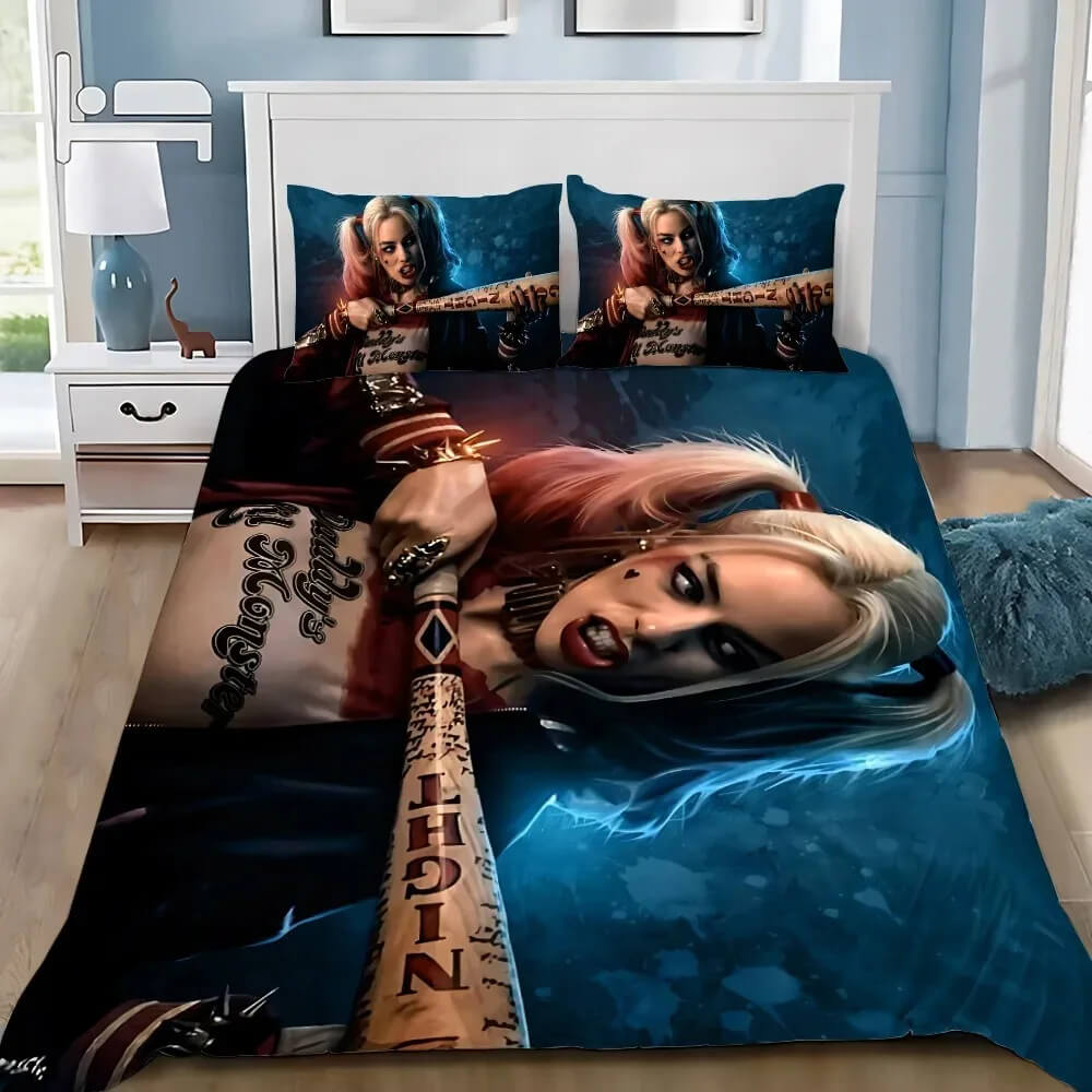 Harley Quinn Joker graphic quilt cover