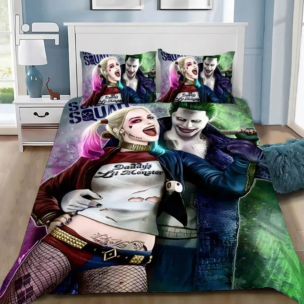Harley Quinn Joker quilt cover for fans