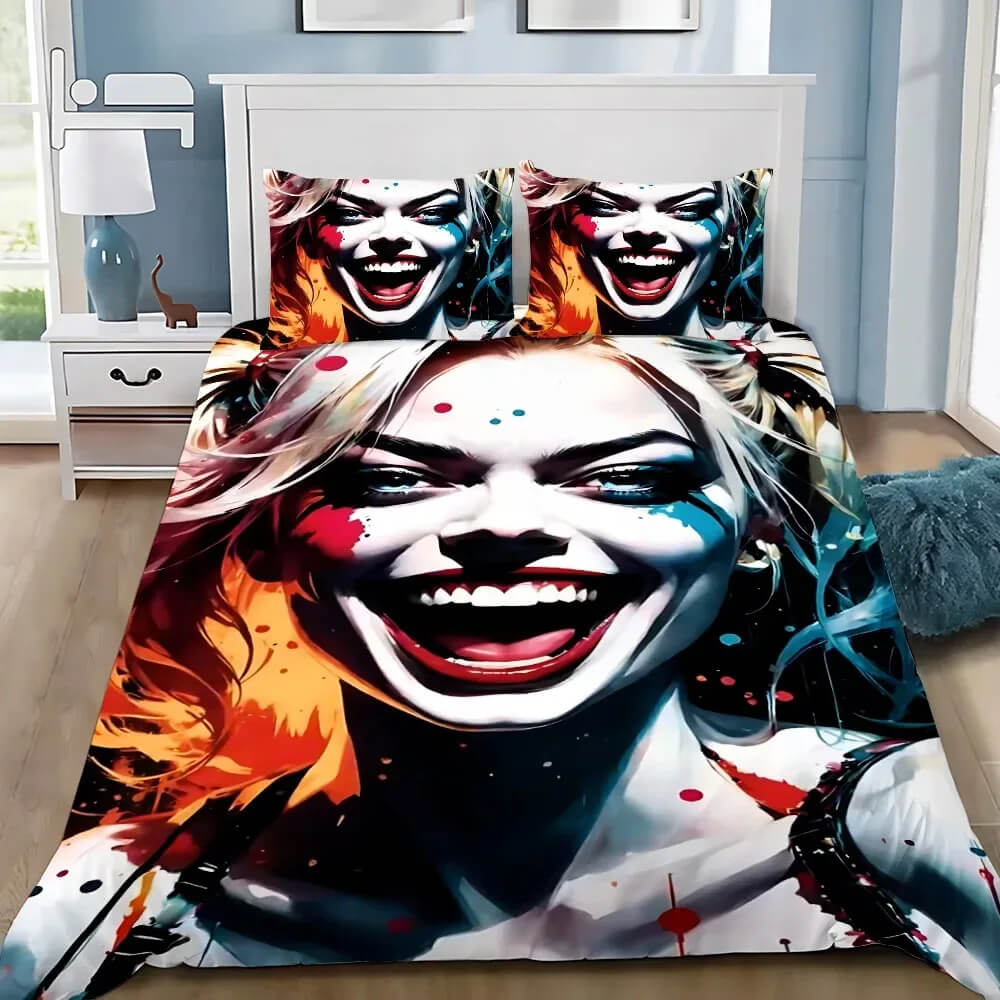 Supervillain themed bedroom quilt cover