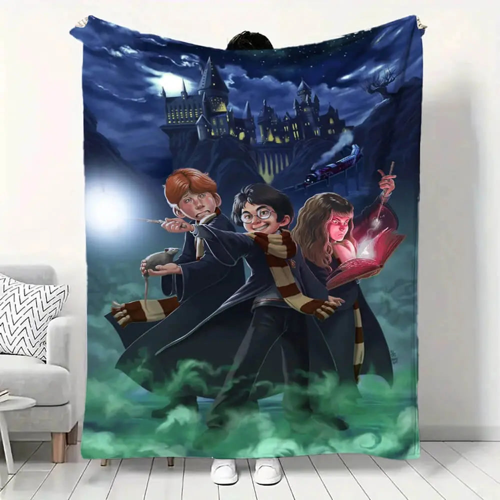 Harry Potter Hogwarts Ron Weasley & Hermione Granger Kids Throw Blanket
