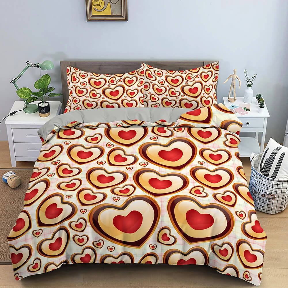 Love Themed Bedding Set for Girls Bedroom Decor