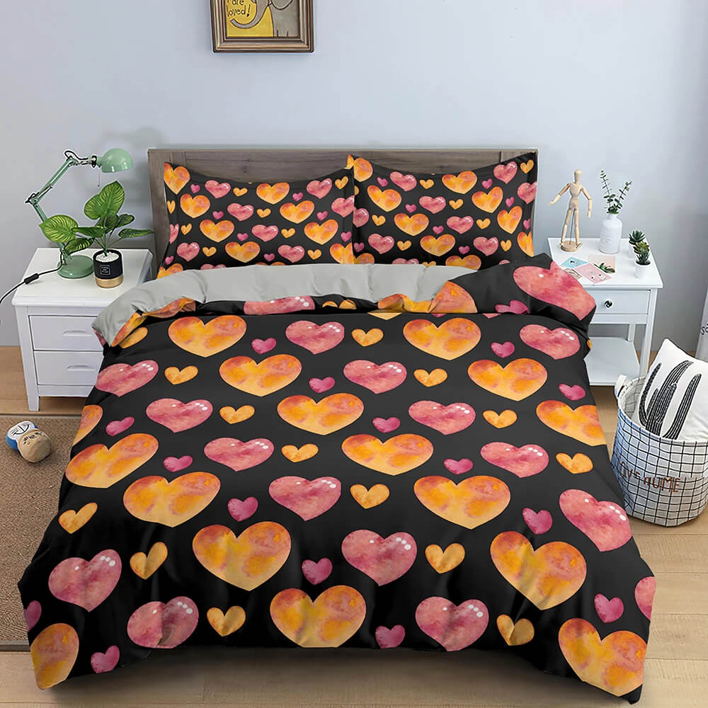 Cute Love Heart Bedding for Kids and Teen Bedrooms