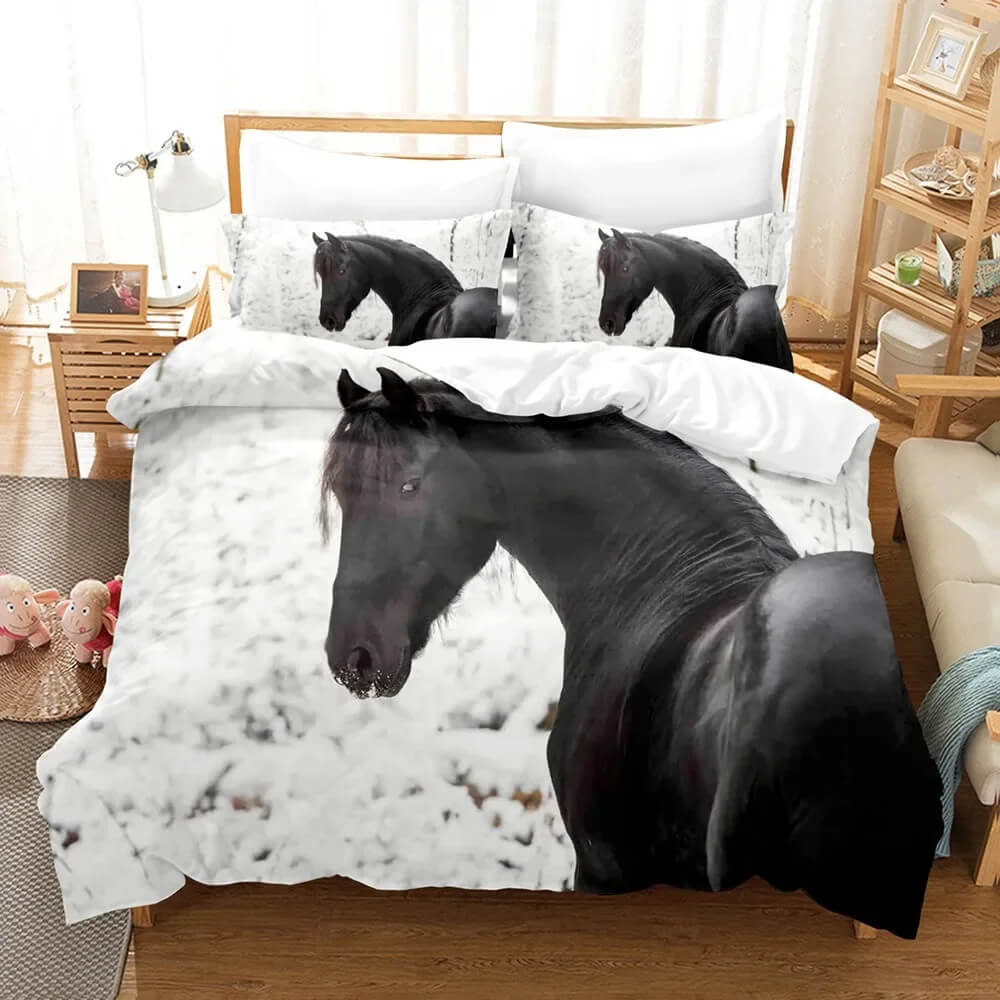 Horse animal bedding kids room