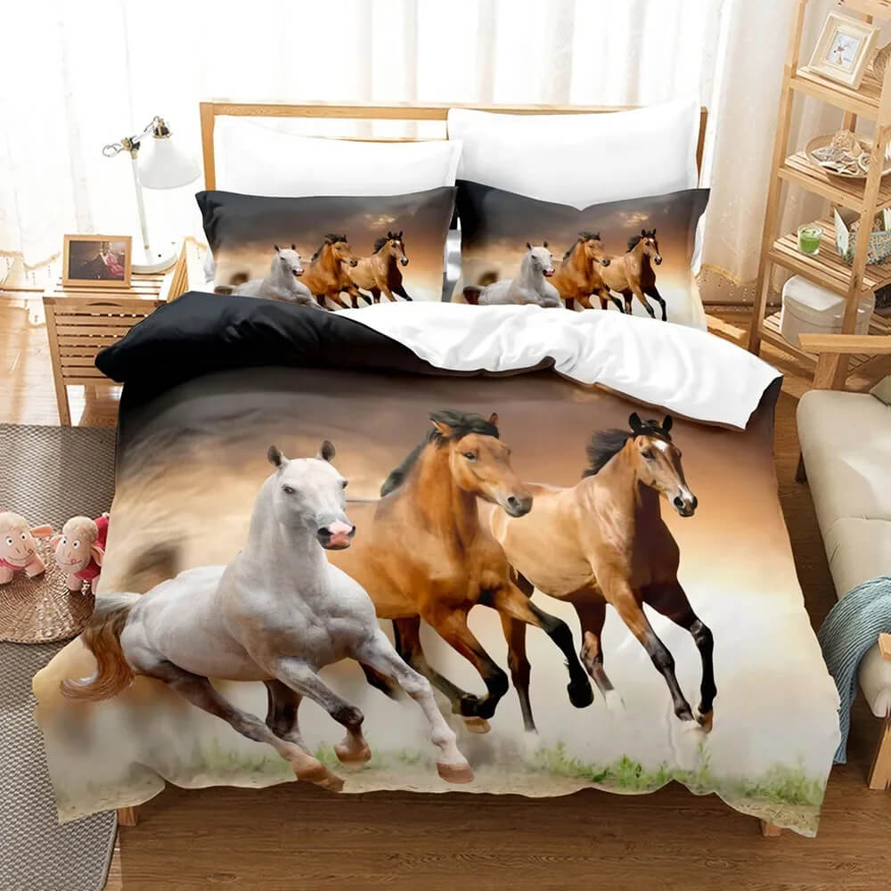 Horse bedding modern bedroom