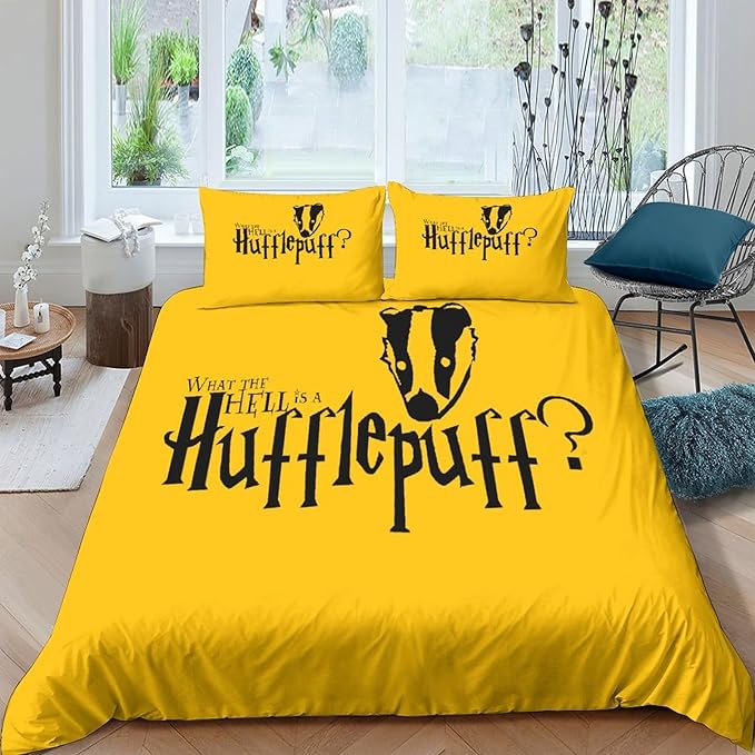 hufflepuff doona cover cozy design for kids, teens & fans