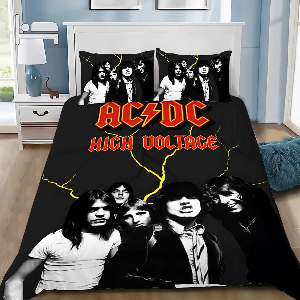 AC/DC Duvet Cover Set – Rock Band Bedding for Boys & Girls | Music Bedroom Decor